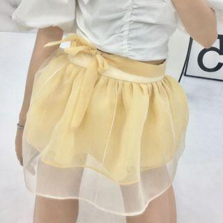 Mesh Mini A-line Skort