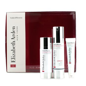 Elizabeth Arden - Visible Difference Set: Balancing Lotion Spf15 50ml + Serum 30ml + Eye Gel 15ml 3pcs