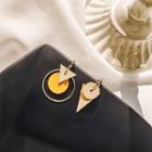 Geometry Mismatch Earring 925 Sterling Silver - Gold - One Size
