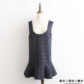Check Pinafore Dress