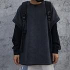 Short-sleeve Washed T-shirt As Shown In Figure - One Size
