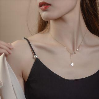 Freshwater Pearl Shell Pendant Alloy Necklace