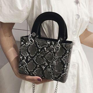 Snake Print Crossbody Bag