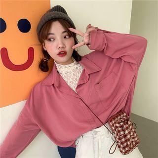 Lace Long-sleeve Loose-fit Shirt