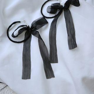 Ribbon Bow Hoop Earring