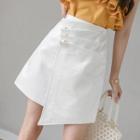 Faux-pearl Detail A-line Skirt