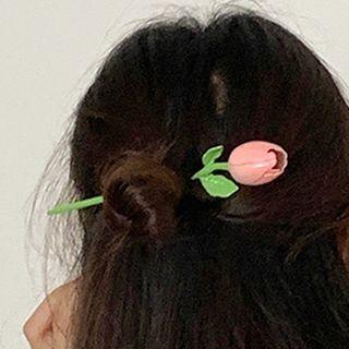 Flower Hair Stick Pink - One Size