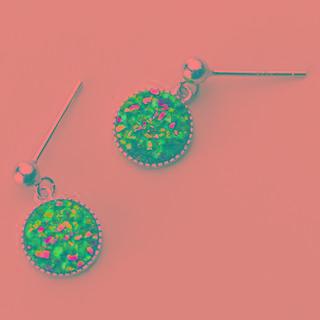 925 Sterling Silver Rhinestone Disc Drop Earring