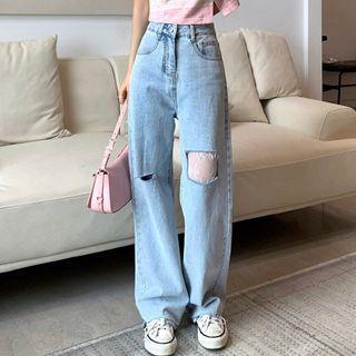 Distressed Wide Leg Jeans(various Design)