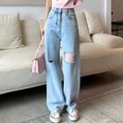 Distressed Wide Leg Jeans(various Design)
