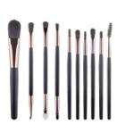 Set: Of 10: Makeup Brush Set Of 10: Black - One Size