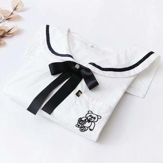 Sailor Collar Ribbon Blouse