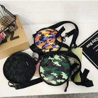 Faux Leather Camo Crossbody Bag