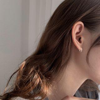 Sterling Silver Hoop Earring 1 Pair - 925 Silver - Silver - One Size