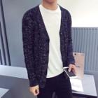 Melange Cable Knit Cardigan