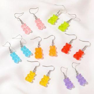 Resin Gummy Bear Dangle Earrings