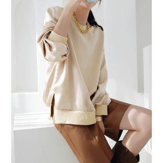Slit-hem Silky Top