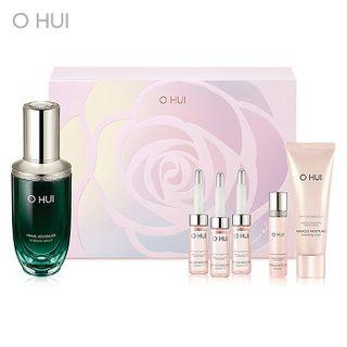 O Hui - Prime Ampoule Serum Set: Prime Advancer Ampoule Serum 50ml + Miracle Moisture Ampoule 777 7ml   3pcs + Essence 3ml + Cleansing Foam 40ml 6pcs