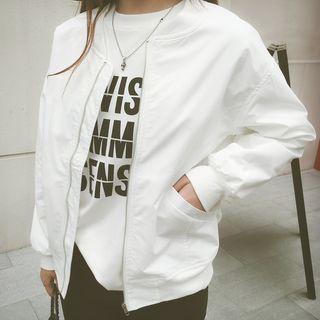 Lettering Bomber Jacket