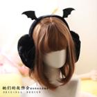 Foldable Bat Wings Earmuffs Black - One Size
