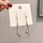 Rhinestone Alloy Triangle Fringed Earring 1 Pair - E1700 - Gold - One Size