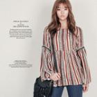Bell-sleeve Patterned Top