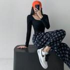 Heart-print Drawstring Loose-fit Sweatpants