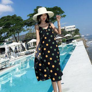 Spaghetti-strap Polka Dot Sundress