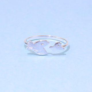 Fish Alloy Open Ring Silver - One Size