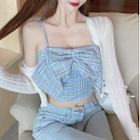 Plaid Bow Camisole Top