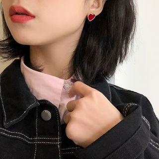 Asymmetric Heart Stud Earring
