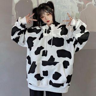 Milk Cow Print Sweatshirt
