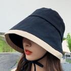 Contrast Trim Bucket Hat Black - One Size