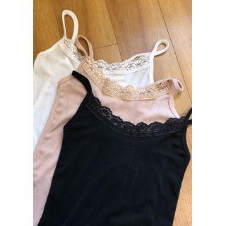 Lace-trim Cami Top (4 Colors)