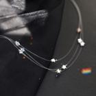 925 Sterling Silver Star Choker 1 Pc - Star - Silver - One Size
