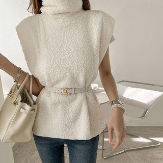 Two-way Turtleneck Dumble Poncho Vest