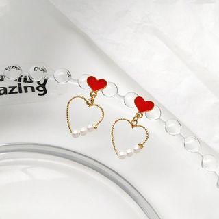 Heart Dangle Earring / Clip-on Earring