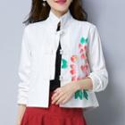 Printed Frog-button Jacket