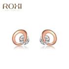 Rhinestone Alloy Earring 1 Pair - Rose Gold - One Size