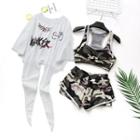 Set: Camouflage Tankini + Cover Up