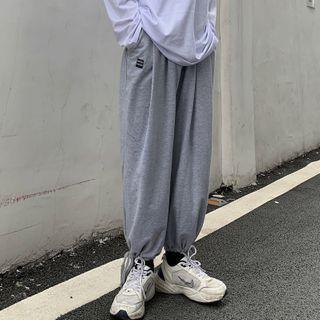High-waist Drawstring-cuff Jogger Sweatpants