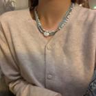 Irregular Pearl Acrylic Bead Layered Necklace