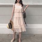 Ruffle Chiffon Sleeveless Dress