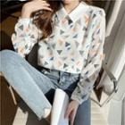 Print Collared Blouse
