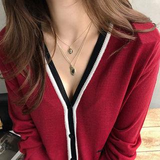 Coin-pendant Tiered Necklace Set