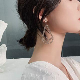 Alloy Rhinestone Drop Earring As Shown In Figure - One Size