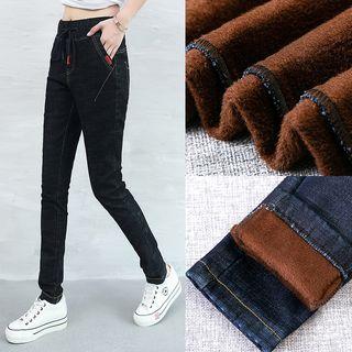 Fleece-line Skinny Jeans