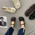 Square Toe Bow Mary Jane Shoes