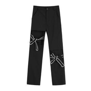 Bow Straight Leg Pants