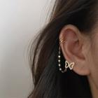 925 Sterling Silver Butterfly Chained Earring